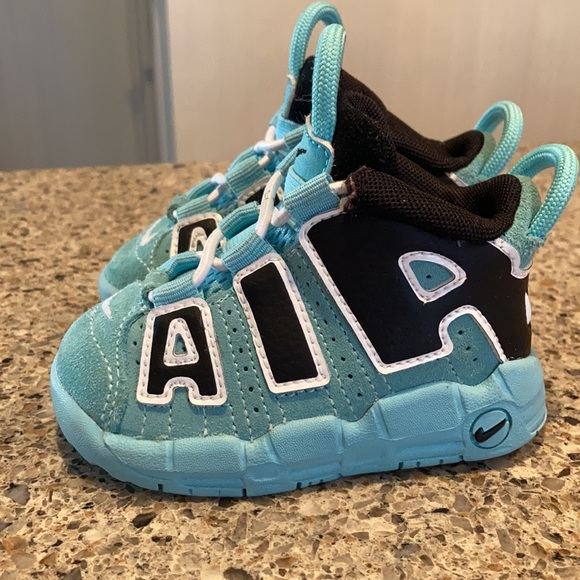 Size 4C Nike Air More Uptempo Light Aqua (TD) - Picture 5 of 11